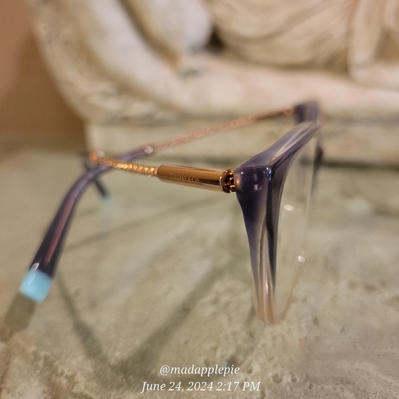 Tiffany & Co.  TF2206 Eyeglass Frames Only Rubedo Diamond Cut Luxury #102 - Picture 6 of 17